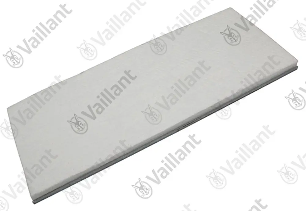 Weißes Plattenelement mit glatter Oberfläche, vermutlich aus einem festen Material, ausgelegt zur Verwendung in Vaillant Heizsystemen.